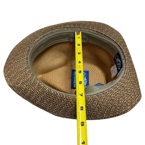 Conner Handmade Hats Madeira Coastal Straw Fedora Hidden Pocket Men’s M - Picture 9 of 11